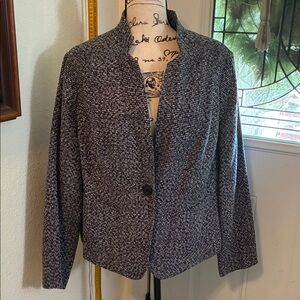 Liz Claiborne Monochrome Textured Blazer